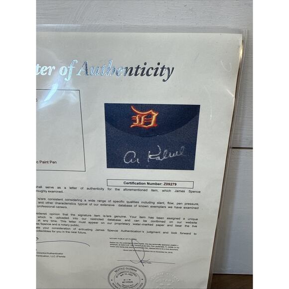 Al Kaline Signed DETROIT TIGERS HAT MLB COA JSA WITH LETTER Blue NE main image 4